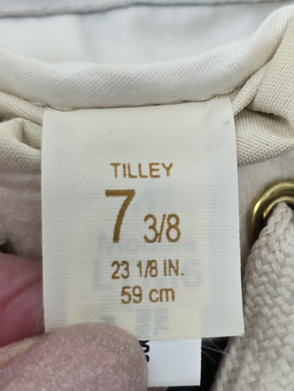 Tilley The Airflow LTM6 Broad Brim Sun Hat Light Stone Size 7 3/8 - Picture 11 of 15